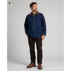 Volcom Kornered Jacket‎ Medium Navy Blue Cotton Flannel Lined Full Zip Pockets